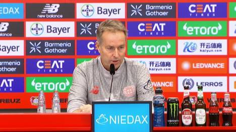 Mit dem 2:0 bei Manchester City sorgte Bayer Leverkusen für einen Achtungserfolg. Im Topspiel gegen Dortmund soll nun nachgelegt werden. Für Trainer Kasper Hjulmand zählt aber noch mehr als nur drei Punkte.