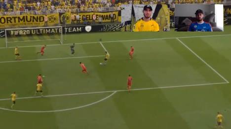 Borussia Dortmunds Achraf Hakimi hat am zweiten Spieltag der "Bundesliga Home Challenge" ein Torfestival auf der Playstation gefeiert.