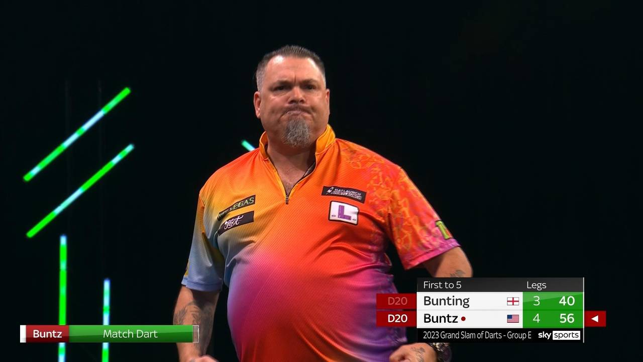Grand Slam of Darts: Stowe Buntz schlägt auch Stephen Bunting verdient mit 5:3