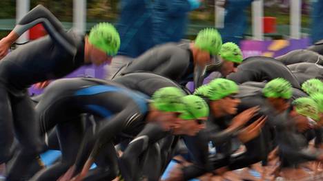 Für die deutschen Teilnehmer verläuft der Triathlon in Hamburg enttäuschend