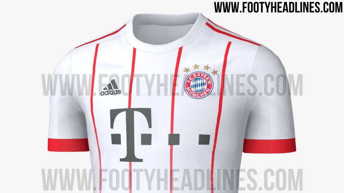 Das Ausweichtrikot des FC Bayern ist vorwiegend in Weiß gehalten. Das Trikot wurde allerdings noch nicht offiziell vorgestellt