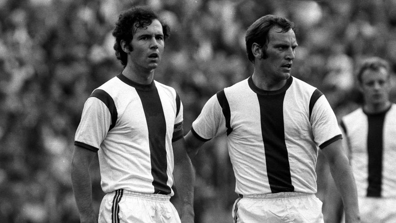 Franz Beckenbauer (l.) und Franz "Bulle" Roth prägten beim FC Bayern zusammen die erfolgreichste Ära der 1970er Jahre