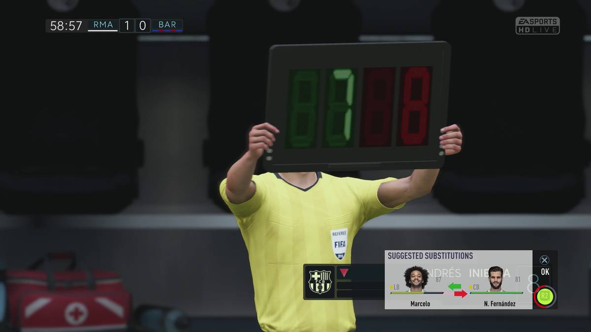 Auswechslung FIFA18