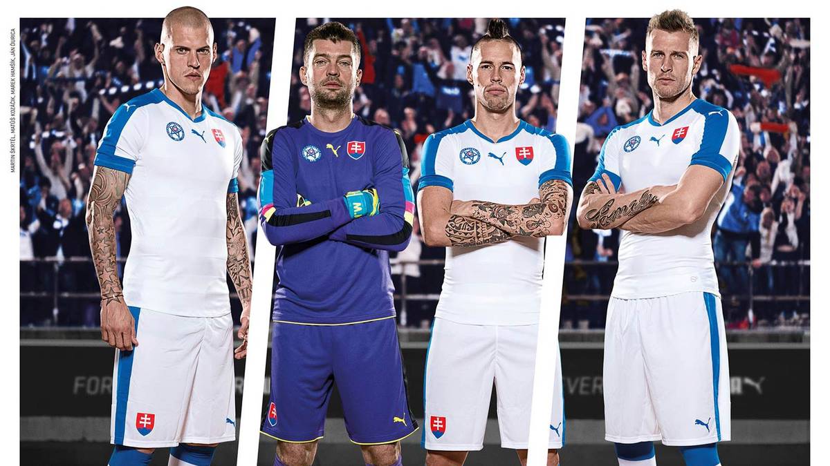 Die Slowakei trägt weiß und blau - eine Farbenkombination, die sich über Jahrzehnte hinweg nicht geändert hat. Erstmals nimmt die Slowakei als autonomer Staat an einer Europameisterschaft teil