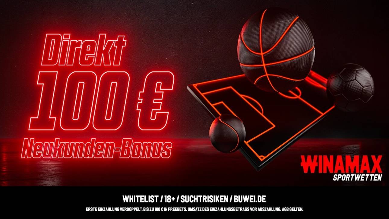 Als Winamax Neukundenbonus gibt es bis zu 100 € in Freebets