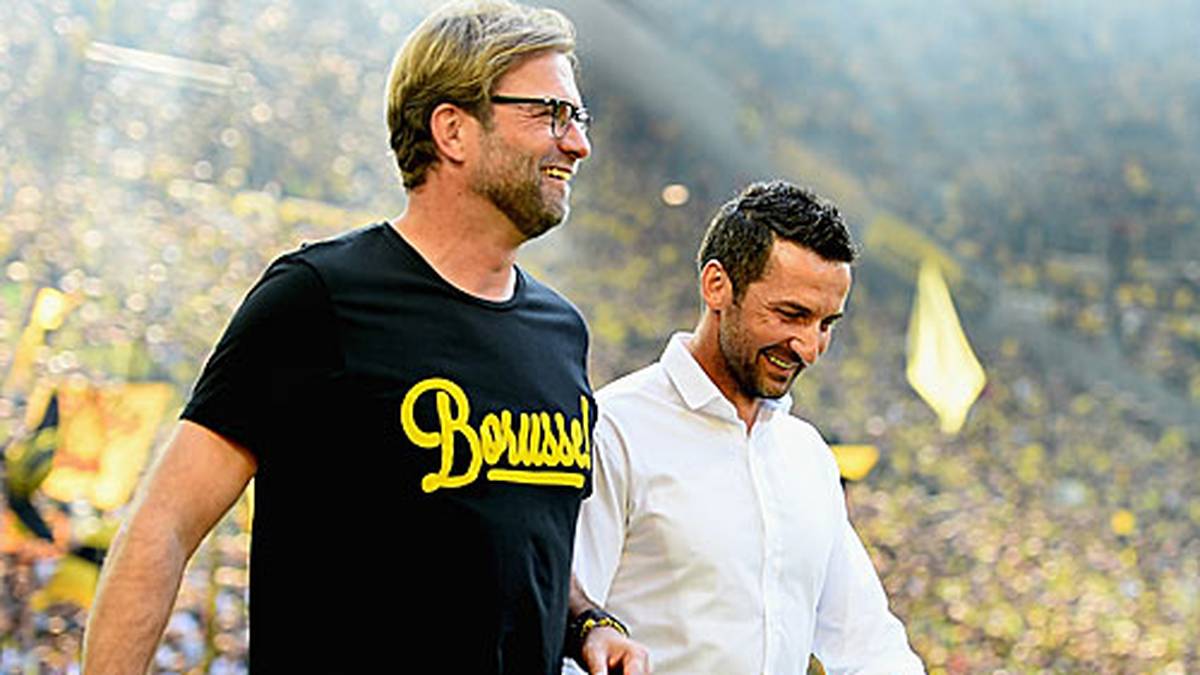 Zwei Charaktere unter sich: Jürgen Klopp und Joe Zinnbauer spielten einst bei Mainz 05 miteinander, Klopp bewunderte Zinnbauer damals für seine drei Handys. Nun treffen die beiden erstmals als Trainer aufeinander - Klopp mit Borussia Dortmund auf Zinnbauers HSV