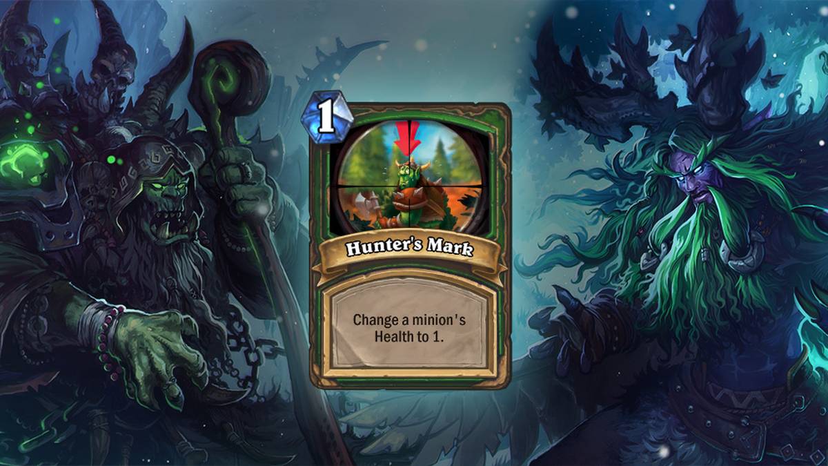 Mal des Jägers (Hunter's Mark) - Setzt das Leben eines Dieners auf 1. Diese Karte wird zweimal gespielt