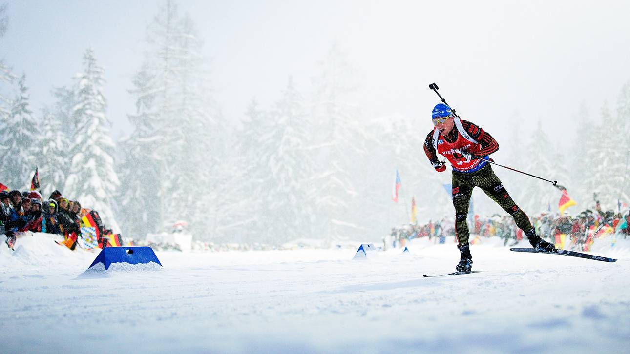 Lesser sprintet am Podest vorbei