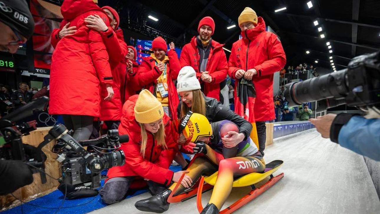 Das deutsche Rodel-Team gewinnt sein fünftes Edelmetall bei den Olympischen Winterspielen