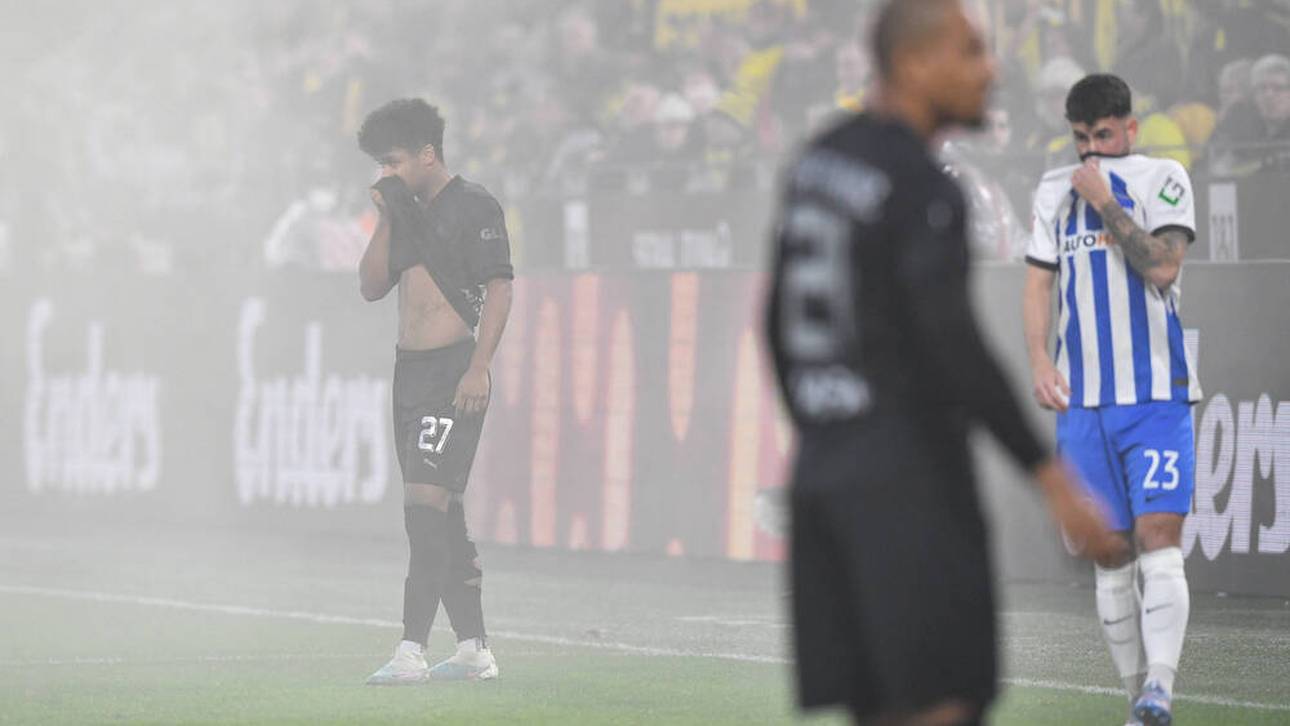 Pyro-Unterbrechung in Dortmund