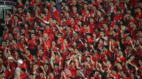 Fußballfans aus Hongkong