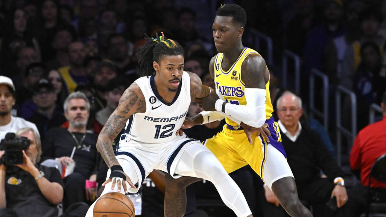 Ja Morant im Duell mit Lakers-Profi Dennis Schröder