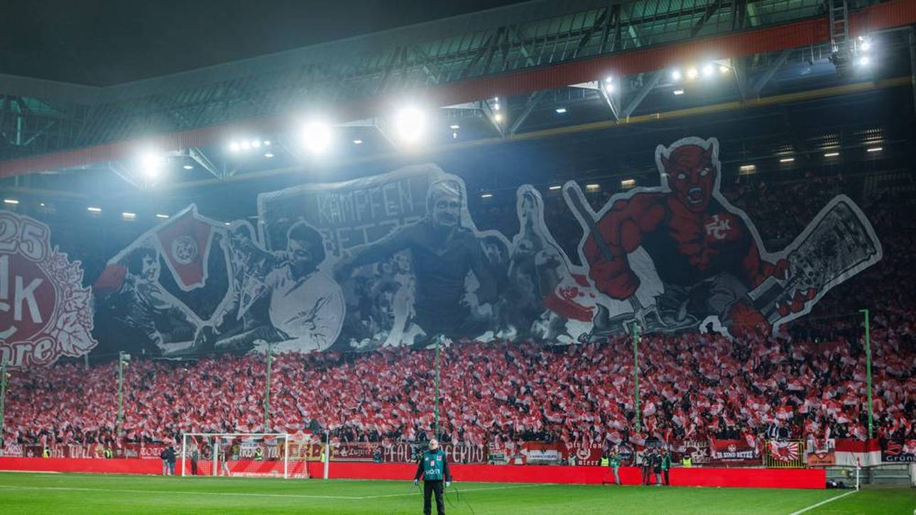 Riesige Banner zierten vor dem Duell Lautern vs. Hertha das Stadion