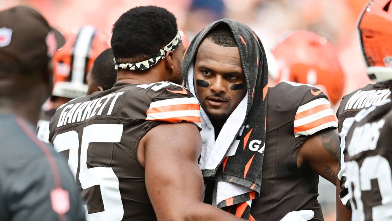 Der Trade für Deshaun Watson (r.) zerstörte wohl alle guten Aussichten für Myles Garrett