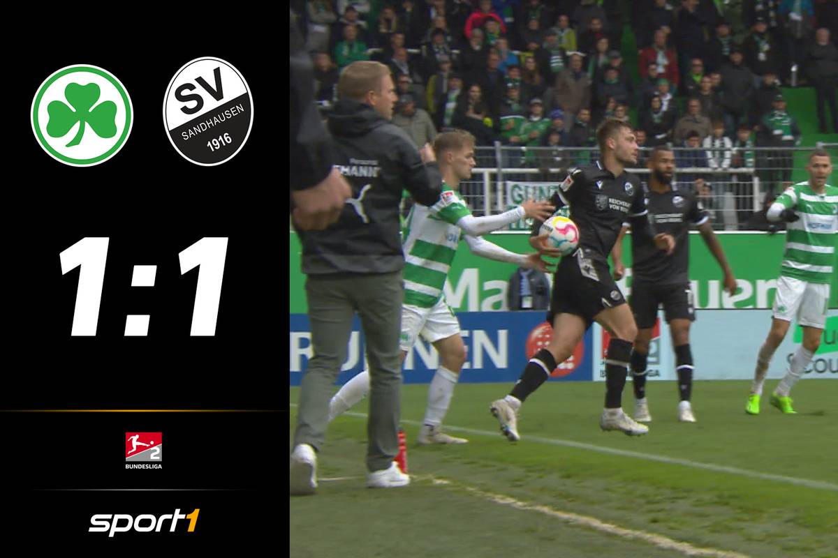 Fürth und Sandhausen trennen sich Remis. Kurz vor dem Ende gibt es noch einen kuriosen Platzverweis: Wegen Zeitspiel!