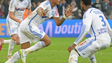 Andre Ayew (M.) traf zur 2:1-Führung für Olympique Marseille
