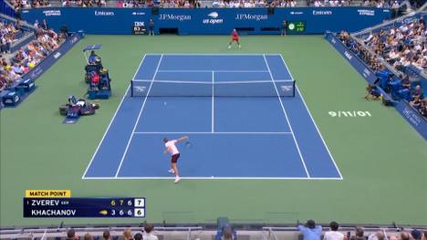 Alexander Zverev besiegt auch Karen Khachanov glatt in drei Sätzen und zieht in das dritte Grand-Slam-Finale in Folge ein.