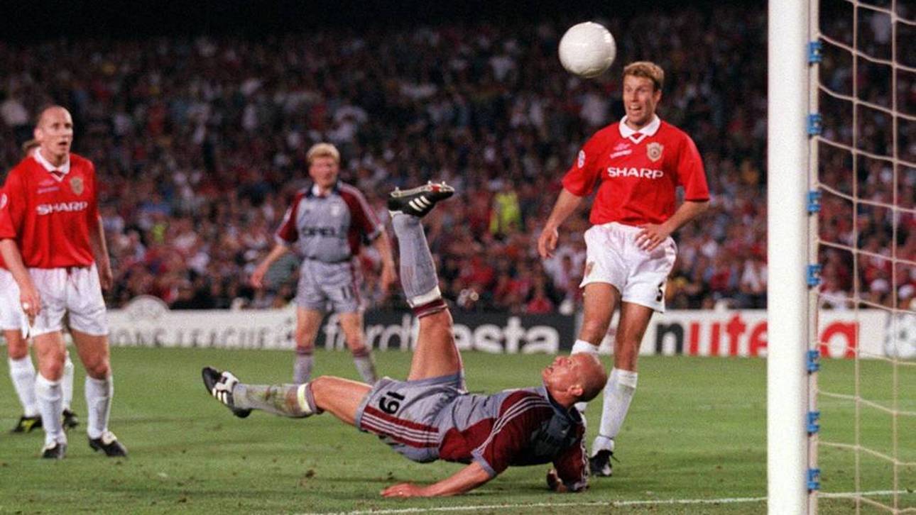 Der Fallrückzieher im Finale der Champions League 1999 gegen Manchester United, der nur die Latte traf