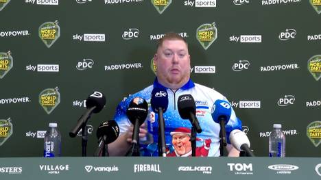 Mit seinem Auftritt in der ersten Runde leitete Kult-Spieler Ricky Evans die Weihnachtszeit offiziell ein. Auf der anschließenden Pressekonferenz kommt der Engländer ins Philosophieren - besonders, was die Kulinarik betrifft. Auch zu seiner Mutter und zu seiner Freundin äußert er sich.