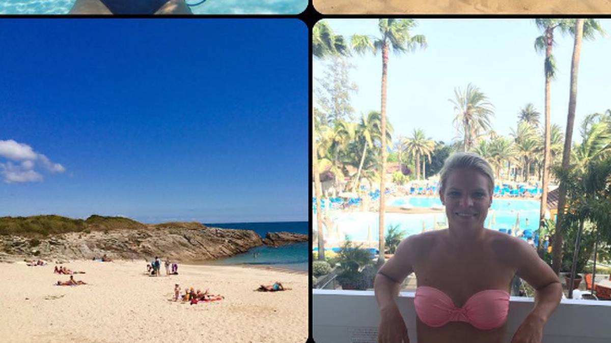 Privat postet die 27-Jährige auch einmal gerne Urlaubsfotos, wie hier eine Collage ihres Sommerurlaubs 2015 auf den Kanarischen Inseln