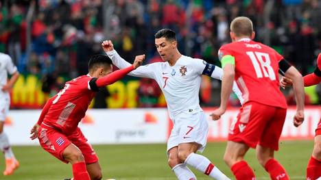 Cristiano Ronaldo machte in Luxemburg das zweite Tor für Portugal