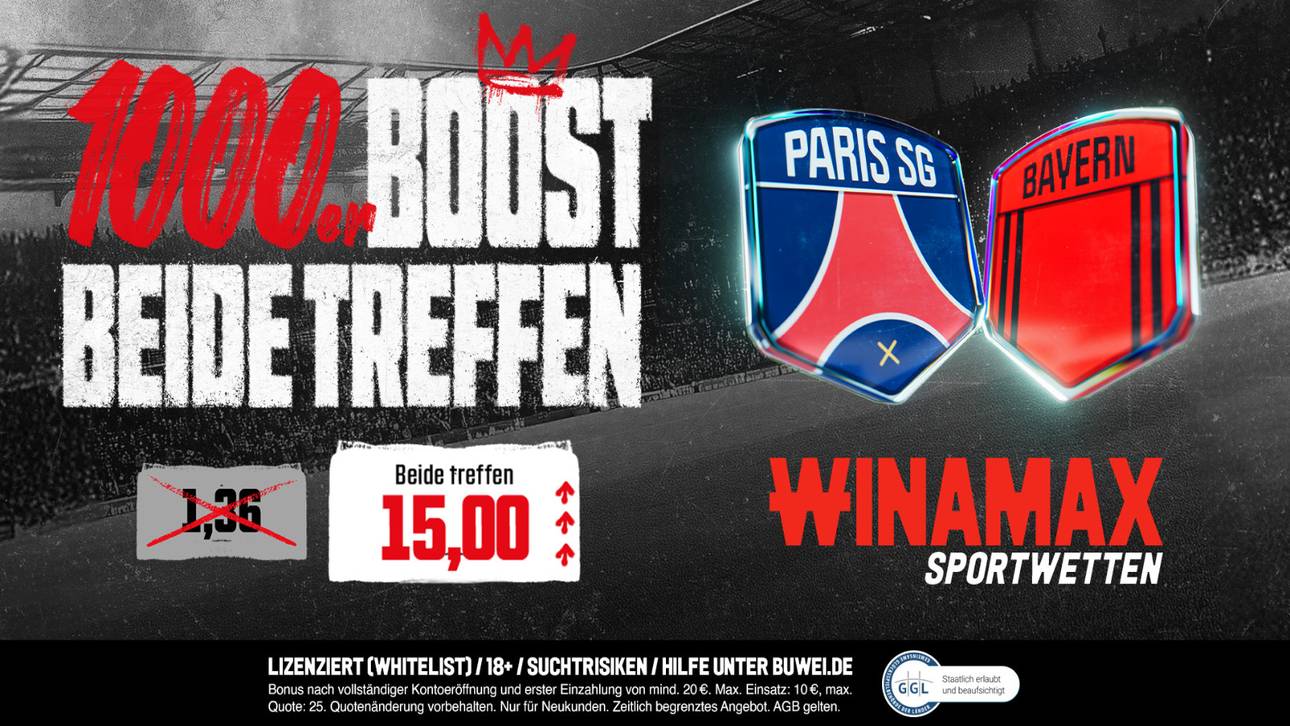 QUOTEN-KNALLER ZUM CL-HIT: 15,00 statt 1,35 auf Tore bei PSG vs. Bayern!