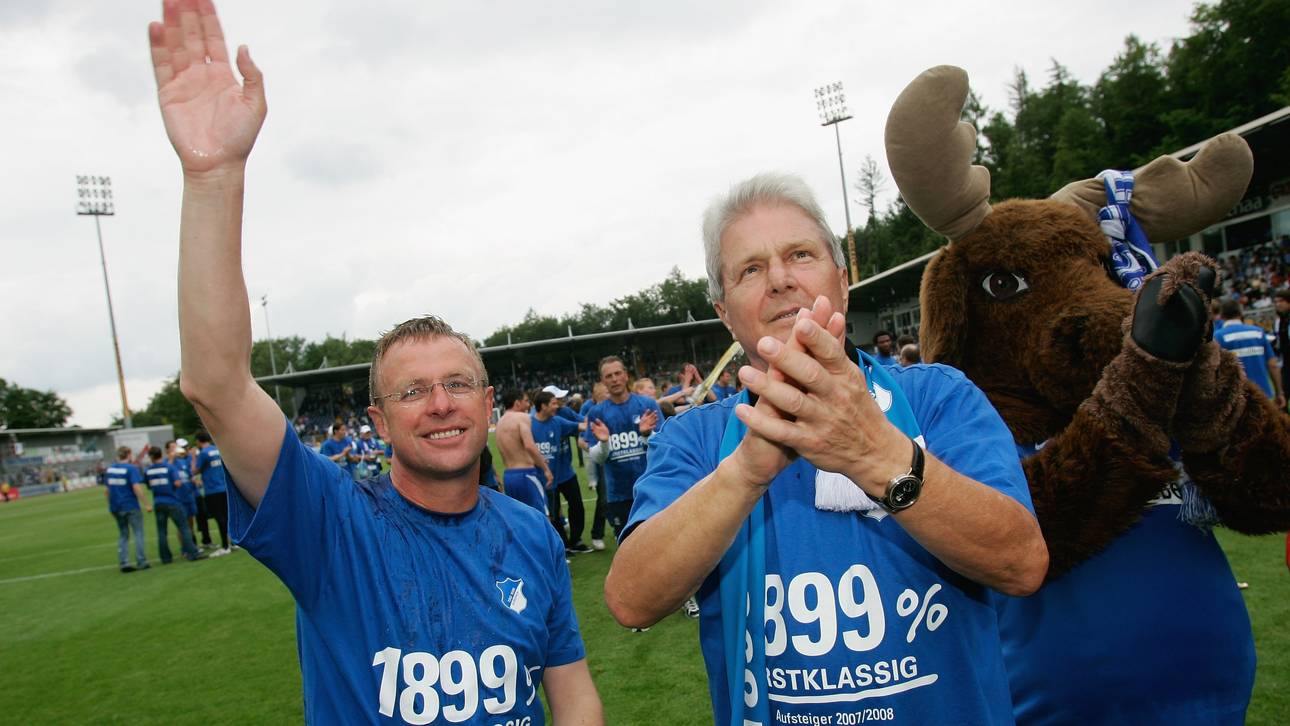 RB Leipzig: Sportchef Ralf Rangnick (l.) war von 2006 bis 2011 Trainer bei 1899 Hoffenheim
