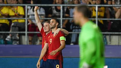 Abel Ruiz schießt bei der U21-EM nach 20 Sekunden das 1:0 gegen Kroatien und stellt einen neuen Rekord auf. 
