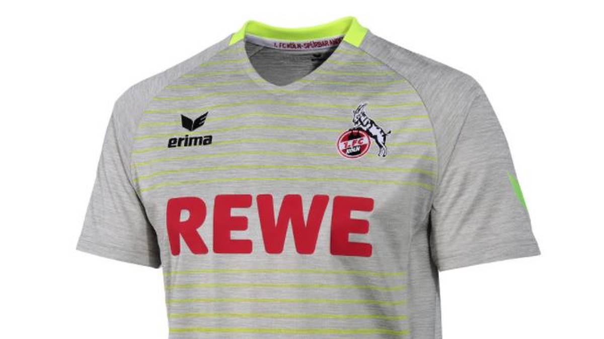 In Grau und Neon-Grün tritt Köln auswärts auf. Das Trikot im Street-Look erinnert etwas an einen Schlafanzug und ist nur das dritte der Geißböcke