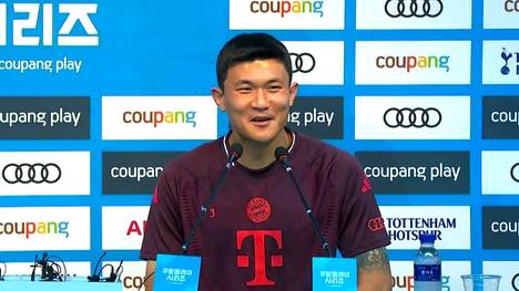 Minjae Kim äußert sich im Rahmen einer Pressekonferenz aus Südkorea zu dem gemeinsamen BBQ-Abend mit der Mannschaft und zu dem Spieler, der das Essen am meisten genossen hat