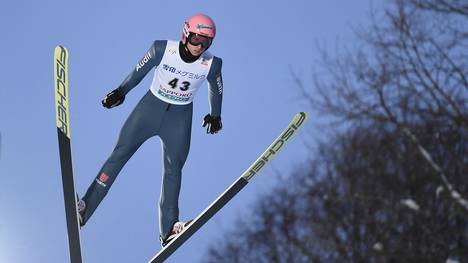 Karl Geiger landete beim Weltcup in Willingen auf dem ersten Platz