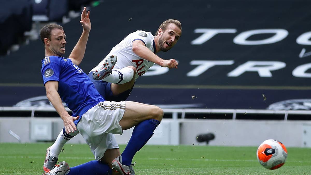 Tottenhams Stürmerstar Harry Kane (r.) war gegen Leicester der Matchwinner