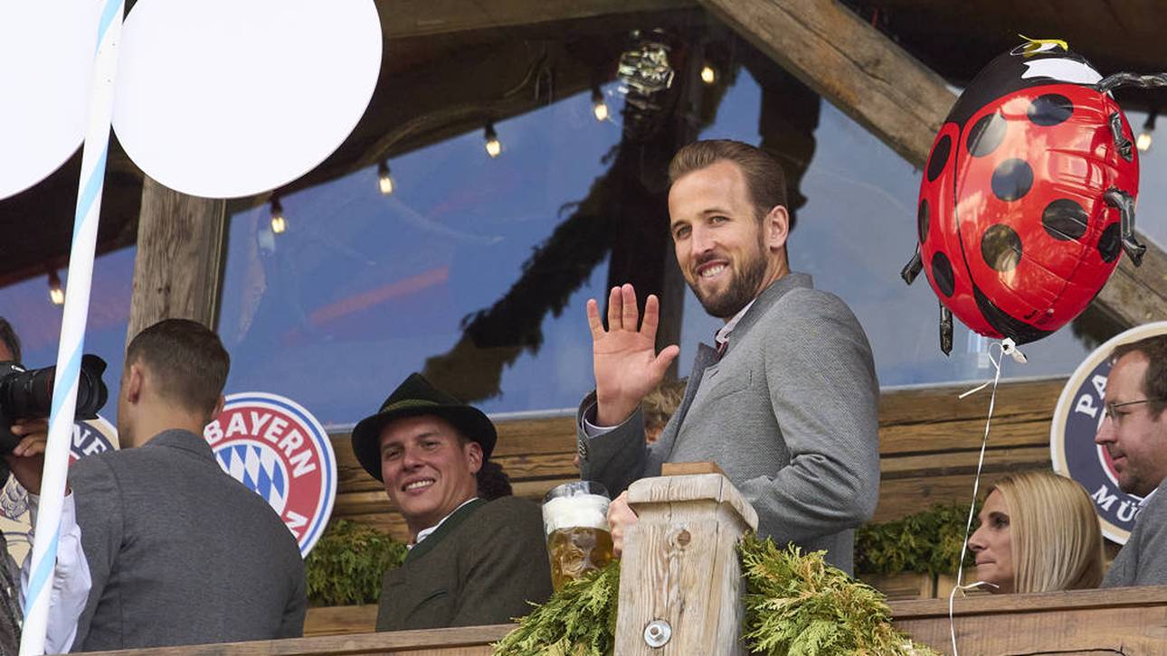 Harry Kane bei seiner Wiesn-Premiere