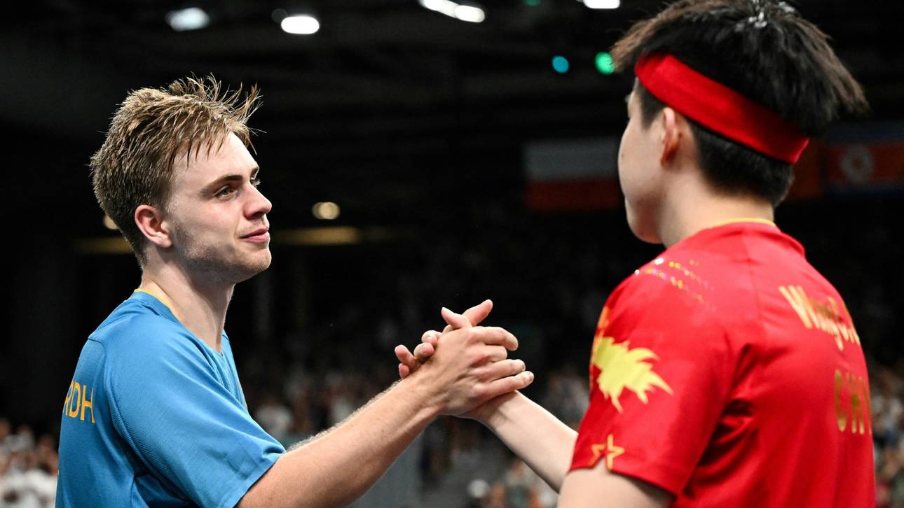 Schläger kaputt: Sensations-Aus für Chinas Tischtennis-Ass Wang