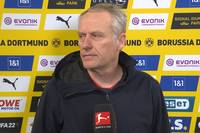 Nach der 1:5-Schlappe bei Borussia Dortmund ist die Laune von Christian Streich bescheiden. Das bekommt ein Reporter deutlich zu spüren.