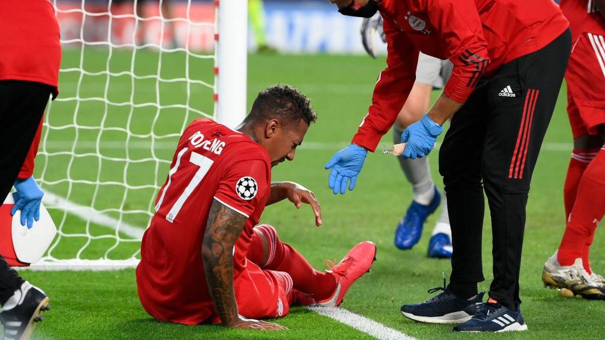 Das Spiel beginnt aus Bayern-Sicht gar nicht gut: Jérôme Boateng muss früh verletzt ausgewechselt werden.