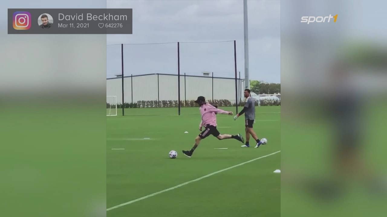 Inter Miami Miteigentümer David Beckham trifft gezielt die Latte