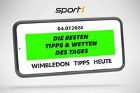 Die besten Wimbledon Tipps heute am Donnerstag, den 04.07.2024 zu den Duellen in Wimbledon 2024. Spielt Zverev sein starkes Service aus? 
