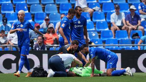 Getafe-Keeper David Soria lag gegen Mallorca bewusstlos am Boden