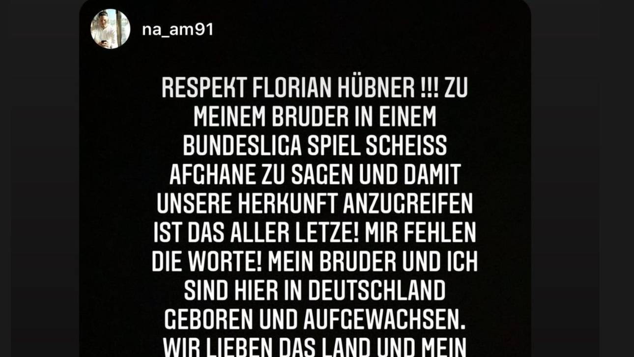 Nauwid Amiri äußert via Instagram schwere Vorwürfe gegen Florian Hübner