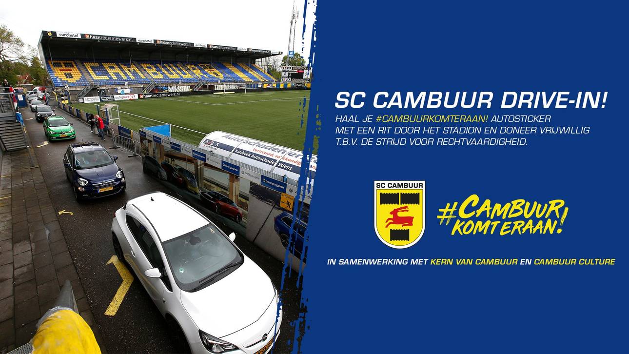 Autos fahren durch Cambuurstadion
