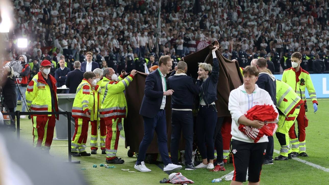Medizinischer Notfall im Innenraum nach Leipziger Pokalsieg