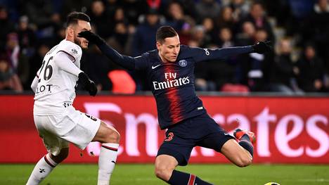 Julian Draxler (r.) erzielte das wichtige 1:0 für Paris Saint-Germain