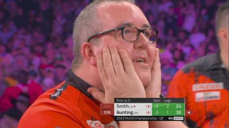 Stephen Bunting verpasst das Comeback gegen Michael Smith und verliert mit 3:5. Michael Smith steht nun im Halbfinale.