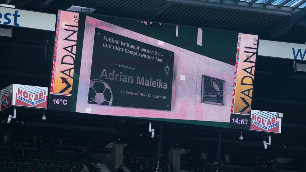 Beim Spiel zwischen Bremen und Mainz am Samstag wurde des verstorbenen Adrian Maleika gedacht