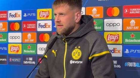 Ian Maatsen war mit seinem Fehlpass vor dem entscheidenden 2:0 für Real einer der Pechvögel aus Sicht des BVB. Niclas Füllkrug möchte davon nach dem Spiel aber nichts wissen und stellt sich schützend vor den jungen Niederländer. 