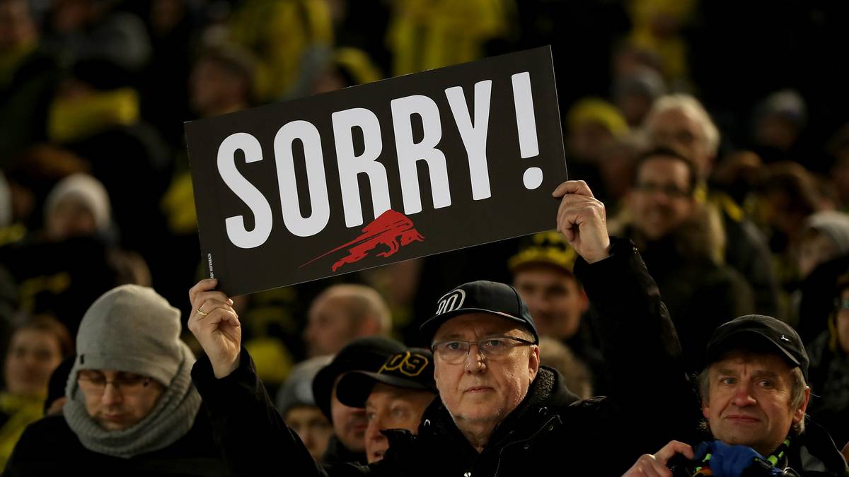 Dort wurden rund um den Signal-Iduna-Park Fans der Sachsen von Teilen der BVB-Anhängerschaft beschimpft und angegriffen. Unter den Opfern waren auch Frauen und Kinder. Nun sagt das Stadion und die Südtribüne: "Sorry"