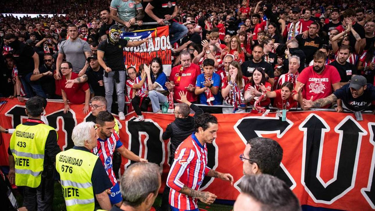 Einige Atlético-Fans schlugen beim Derby über die Stränge