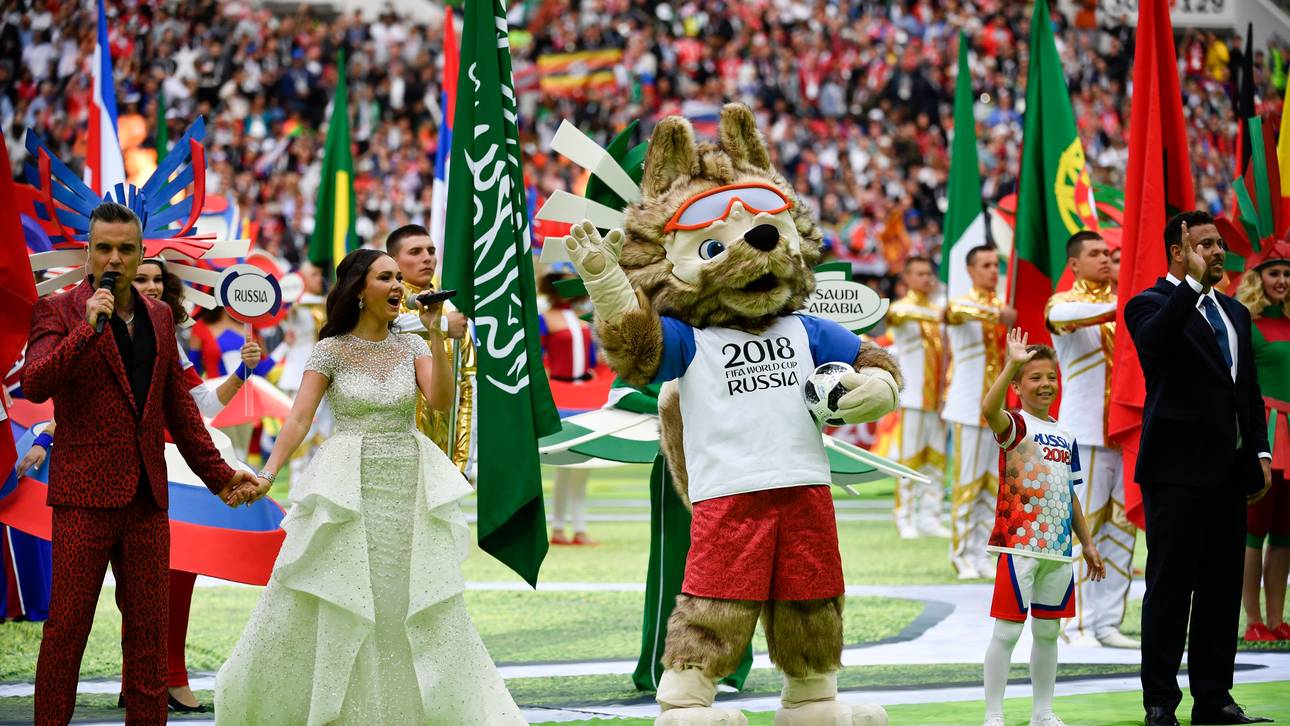 Auch Ronaldo (r.) gab sich bei der WM-Eröffnungsfeier die Ehre