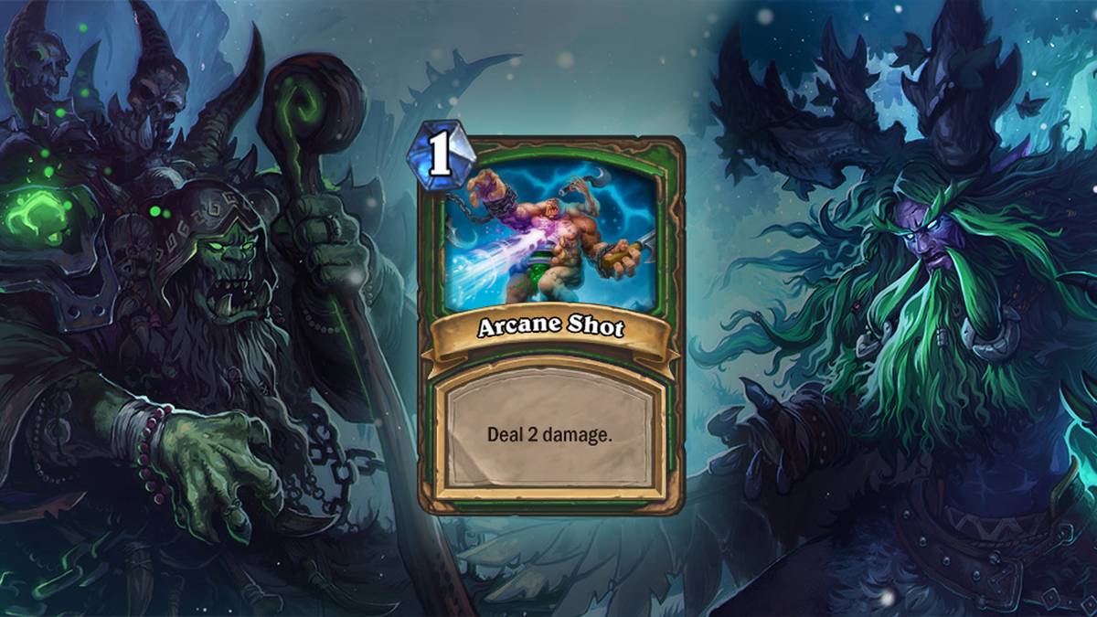 Arkaner Schuss (Arcane Shot) - Verursacht 2 Schaden. Diese Karte wird zweimal im Deck gespielt